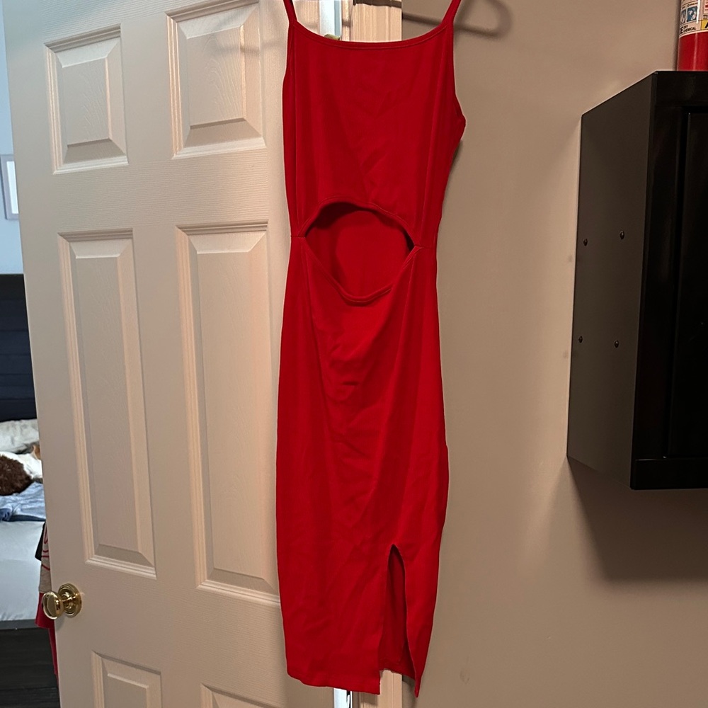 Cutout Bodycon Red Dress